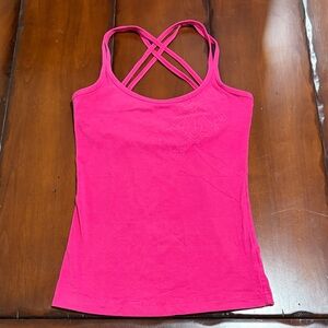 Green Apple Hot Pink Strappy Camisole w Built in Bra
